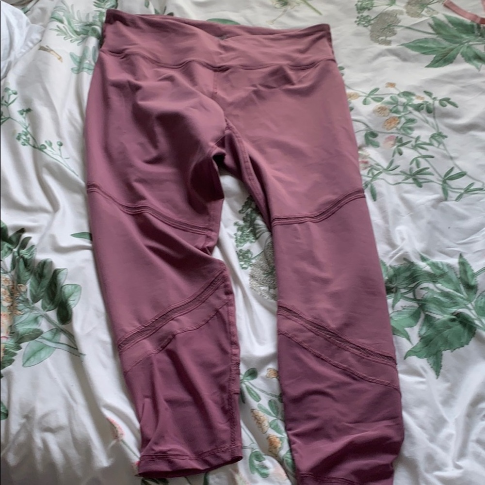 Old navy go dry maybe leggings, moto style mesh.